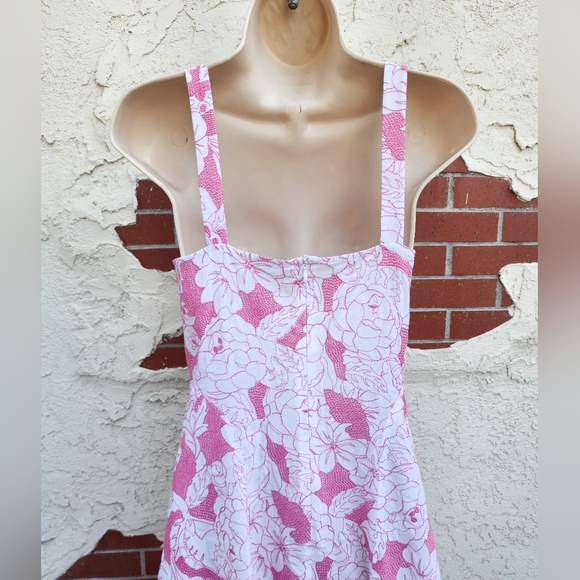 $659 THREE GRACES London embroidered cotton sleeveless strap 8 long midi dress - Picture 10 of 16